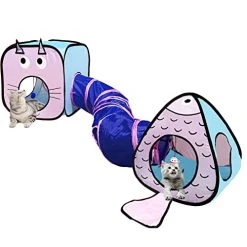 Mia's Pet Supply Cat Toys Cat Tunnel Toy And Cubes Combo, Cat Tunnels For Indoor Cats