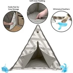 Mia's Pet Supply Kitty City Small Teepee & Feather Toy - Interactive Cat Toys for Indoor Cats 10 Mia's Pet Supply Kitty City Small Teepee And Feather Toy, Cat Toys