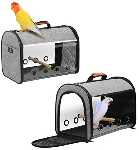 Mia's Pet Supply X-ZONE Portable Pet Bird Parrot Carrier - Transparent, Breathable Travel Cage for Cats & Dogs 6 Mia's Pet Supply X-ZONE Portable Pet Bird Parrot Carrier Transparent Breathable Travel Cage