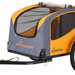 Mia's Pet Supply Schwinn Rascal Bike Pet Trailer, For Small And Large Dogs, Small, Orange