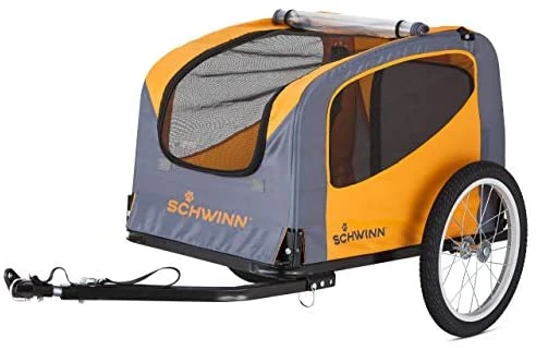 Mia's Pet Supply Schwinn Rascal Bike Pet Trailer for Dogs - Small & Large Breeds, Orange 1 Mia's Pet Supply Schwinn Rascal Bike Pet Trailer, For Small And Large Dogs, Small, Orange