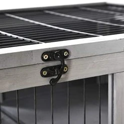 Mia's Pet Supply Rabbit Houses & Accessories PawHut Wooden Indoor Rabbit Hutch Elevated Cage Habitat