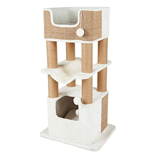 TRIXIE Lucano Cat Tower with Scratching Posts & Condo - Affordable Cat Furniture for Play & Rest 2 Mia's Pet Supply TRIXIE Lucano Cat Tower With Scratching Posts, Condo