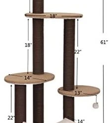 Mia's Pet Supply Cat Toys PetPals Clement - Fleece Multi-Level Cat Tree