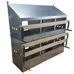 Mia's Pet Supply 6 HOLE HEAVY DUTY 23ga GALVANIZED CHICKEN NESTING LAYING ROOST BOX
