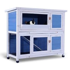 Mia's Pet Supply Lovupet 2-Story Outdoor Wooden Rabbit Hutch & Chicken Coop - Durable & Spacious Design 24 Mia's Pet Supply Lovupet 2 Story Outdoor Wooden Rabbit Hutch Chicken Coop