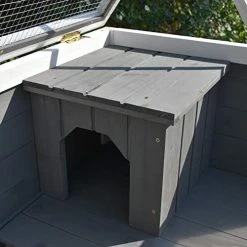 Mia's Pet Supply PawHut Solid Wood Rabbit Hutch/Home Pet House