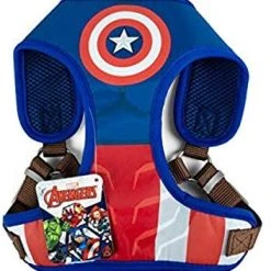 Mia's Pet Supply Leashes And Harness Marvel For Pets Comics Captain America Superhero Dog Harness