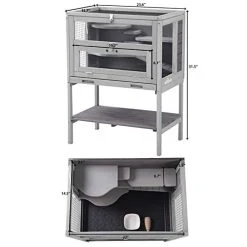 Mia's Pet Supply Rabbit Houses & Accessories Hamster Cage Wooden Rat House Indoor Outdoor