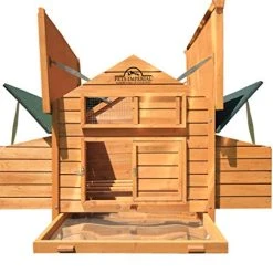 Mia's Pet Supply Chicken Coop Cages Pets Imperial Double Savoy Large Chicken Coop With 2 Nest Boxes Suitable Up To 10 Small Birds