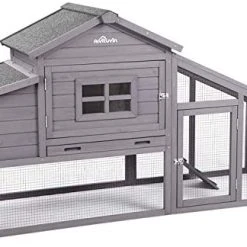 Mia's Pet Supply Rabbit Houses & Accessories Outdoor Large Hen House With Nest Box Poultry Cage, Rabbit Hutch