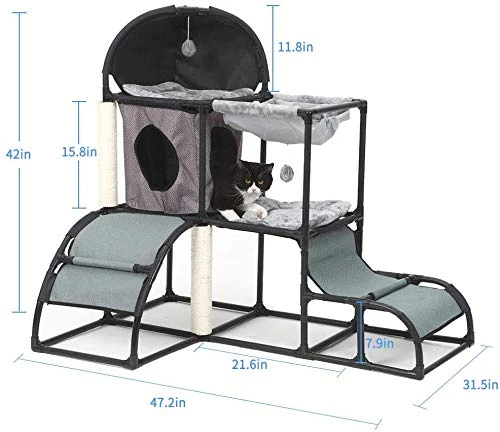 Mia's Pet Supply Cat Tree for Large Cats - Super Stable Cat Furniture with Scratching Posts & Perches 14 Mia's Pet Supply Cat Tree For Large Cats Super Stable Cat Furniture