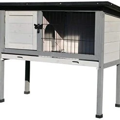 Mia's Pet Supply PawHut Small Elevated Rabbit Hutch Rabbit Houses & Accessories