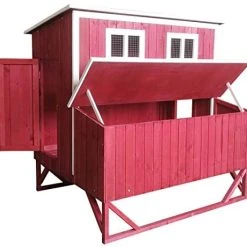 Mia's Pet Supply Omitree Large Wooden Chicken Coop for 4-8 Chickens - Durable Backyard Hen House 12 Mia's Pet Supply Omitree Large Wood Backyard Chicken Coop Hen House 4-8 Chickens
