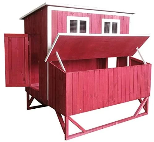 Mia's Pet Supply Omitree Large Wooden Chicken Coop for 4-8 Chickens - Durable Backyard Hen House 5 Mia's Pet Supply Omitree Large Wood Backyard Chicken Coop Hen House 4-8 Chickens