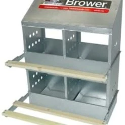 Mia's Pet Supply Brower 404B 4-Hole Poultry Nest : Chicken Nest Box