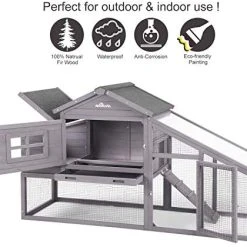 Mia's Pet Supply Rabbit Houses & Accessories Outdoor Large Hen House With Nest Box Poultry Cage, Rabbit Hutch