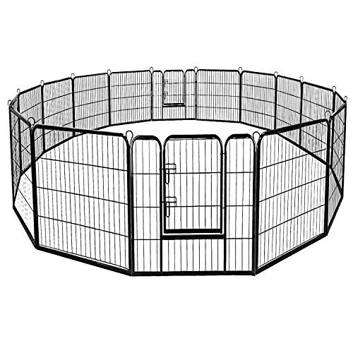 Brand New Mia's Pet Supply Giantex 24/32/40/48 Inch Dog Playpen with Door - 16/8 Panel Pet Playpen for Dogs 8 Mia's Pet Supply Giantex 24/32/40/48 Inch Dog Playpen With Door, 16/8 Panel Pet Playpen