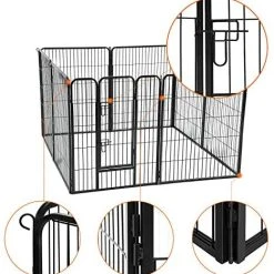 Mia's Pet Supply Pet Playpen, Puppy , Dog Fence, Indoor Outdoor 8 Panels Houses, Pens & Crates