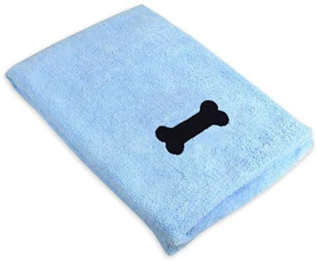 Mia's Pet Supply DII Bone Dry Microfiber Dog Bath Towel with Embroidered Paw Print - Quick Dry & Absorbent 11 Mia's Pet Supply DII Bone Dry Microfiber Dog Bath Towel With Embroidered Paw Print Hygiene