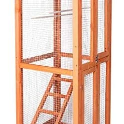 Mia's Pet Supply Vilobos Large Wooden Aviary Standing Vertical Play House Aviary & Perches