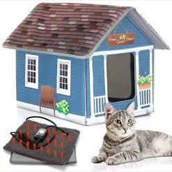 Mia's Pet Supply PETYELLA Cat Houses For Outdoor Cats - Heated Cat Bed