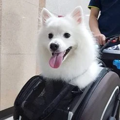 Mia's Pet Supply Travel : Ibiyaya 5 In 1 Pet Carrier + Backpack + Car Seat + Pet Carrier Stroller + Carriers With Wheels For Dogs And Cats All In ONE (Brown) : Pet Supplies