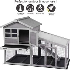 Mia's Pet Supply Aivituvin Rabbit Hutch Indoor And Outdoor, Bunny Cage