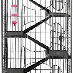 Yaheetech 52" 6-Level Metal Rabbit Cage with 3 Front Doors, Feeder & Wheels - Durable Pet House for Rabbits, Guinea Pigs, and Small Animals 12 Mia's Pet Supply Houses, Pens & Crates Yaheetech 52