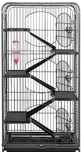 Yaheetech 52" 6-Level Metal Rabbit Cage with 3 Front Doors, Feeder & Wheels - Durable Pet House for Rabbits, Guinea Pigs, and Small Animals 4 Mia's Pet Supply Houses, Pens & Crates Yaheetech 52" 6 Level Metal Rabbit Cage With 3 Front Doors/Feeder/Wheels