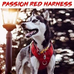 Mia's Pet Supply TIANYAO Large Red Dog Harness No Pull Reflective Oxford Material Soft Pet Vest Adjustable