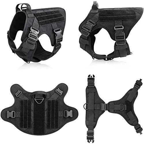 Mia's Pet Supply Tactical Dog Harness Vest with Handle - Large Size, Durable & Comfortable for Dogs 8 Mia's Pet Supply Leashes And Harness Tactical Dog Harness Vest Large With Handle