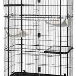 Mia's Pet Supply Deluxe Cat Home - Cat Cage, Black Houses, Pens & Crates