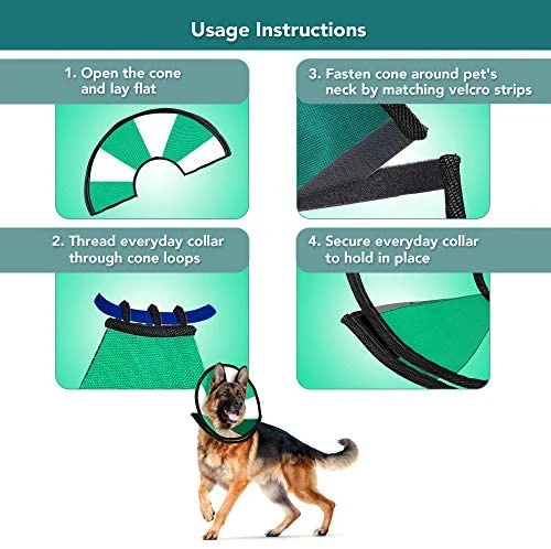 Mia's Pet Supply ProCollar Pet Recovery Cone E-Collar for Cats & Dogs - Comfortable & Adjustable 4 Mia's Pet Supply ProCollar Pet Recovery Cone E-Collar