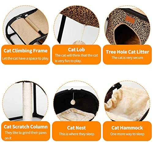 Mia's Pet Supply Cat Tree for Large Cats - Super Stable Cat Furniture with Scratching Posts & Perches 7 Mia's Pet Supply Cat Tree For Large Cats Super Stable Cat Furniture