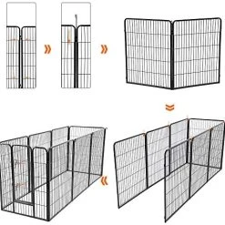 Mia's Pet Supply Pet Playpen, Puppy , Dog Fence, Indoor Outdoor 8 Panels Houses, Pens & Crates