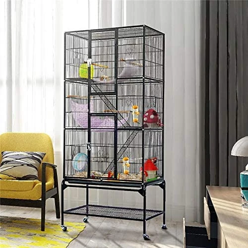 YAHEETECH 69-Inch Extra Large Bird Cage Aviary with Perches - Durable & Spacious for Parrots, Cockatiels, and More 7 Mia's Pet Supply YAHEETECH 69-Inch Extra Large Bird Cage Aviary & Perches