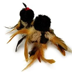 Mia's Pet Supply Cat Toys Soft Plush Boredom Relief Interactive Catnip Filled Cat Toy With Realistic Feathers