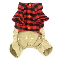 Cheap Mia's Pet Supply Store 3 Mia's Pet Supply Apparel : Pet Sweater With Khaki Overalls Pants