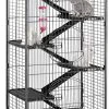 Mia's Pet Supply Houses, Pens & Crates Yaheetech 52" 6 Level Metal Rabbit Cage With 3 Front Doors/Feeder/Wheels