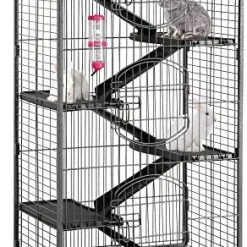 Mia's Pet Supply Houses, Pens & Crates Yaheetech 52" 6 Level Metal Rabbit Cage With 3 Front Doors/Feeder/Wheels