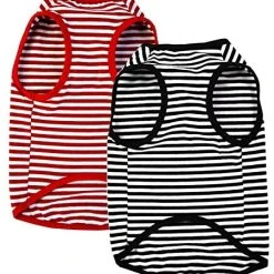 Mia's Pet Supply Apparel WEONE Dog Summer T-Shirts Striped Cotton Vest