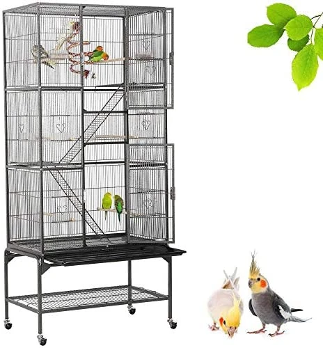 YAHEETECH 69-Inch Extra Large Bird Cage Aviary with Perches - Durable & Spacious for Parrots, Cockatiels, and More 1 Mia's Pet Supply YAHEETECH 69-Inch Extra Large Bird Cage Aviary & Perches