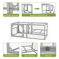 Mia's Pet Supply Chicken Coop Cages 81in Mobile Chicken Coop Multi-Level Hen House