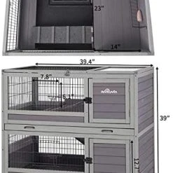 Mia's Pet Supply Rabbit Houses & Accessories Aivituvin Rabbit Hutch Indoor And Outdoor Bunny Cage On Wheels