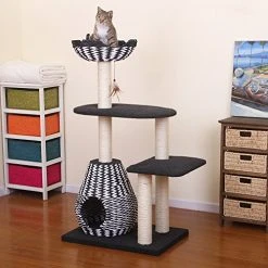Mia's Pet Supply Ace - PetPals Cat Tree & Cat Condo-Four Level Perch & Condo Lounger Cat Toys