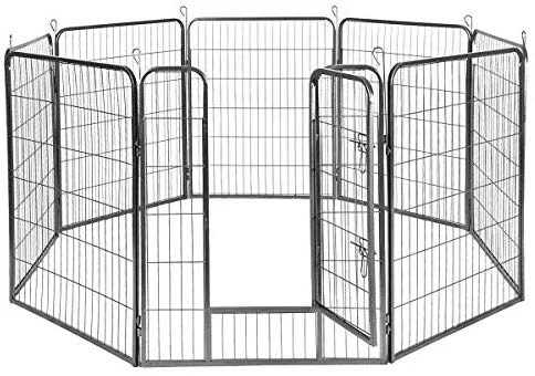 Brand New Mia's Pet Supply Giantex 24/32/40/48 Inch Dog Playpen with Door - 16/8 Panel Pet Playpen for Dogs 11 Mia's Pet Supply Giantex 24/32/40/48 Inch Dog Playpen With Door, 16/8 Panel Pet Playpen