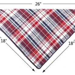 Mia's Pet Supply Freewindo Dog Bandana Set, 6PCS Reversible Plaid Dog Bandanas, Apparel