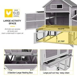 Mia's Pet Supply 47ft² Super Large Chicken Coop Outdoor Wooden Hen House