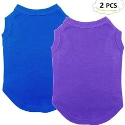 Mia's Pet Supply Chol&Vivi Dog Shirts Clothes, Dog Clothes T Shirt Vest Soft And Thin, 2pcs Blank Shirts Apparel